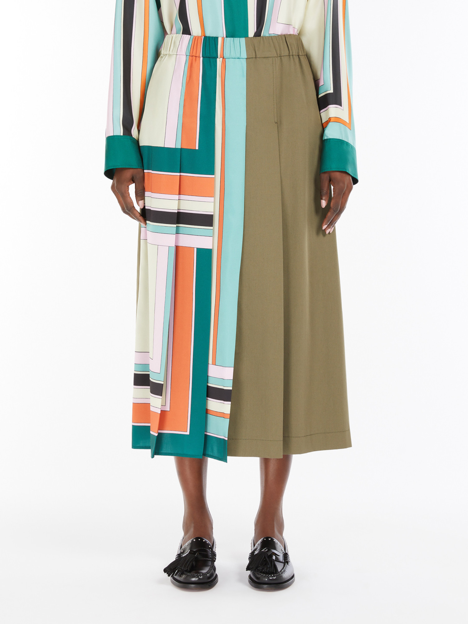 Weekend Max Mara Women's Lallo Skirt Khaki | Size 42 | 2515101031600002 In Brown