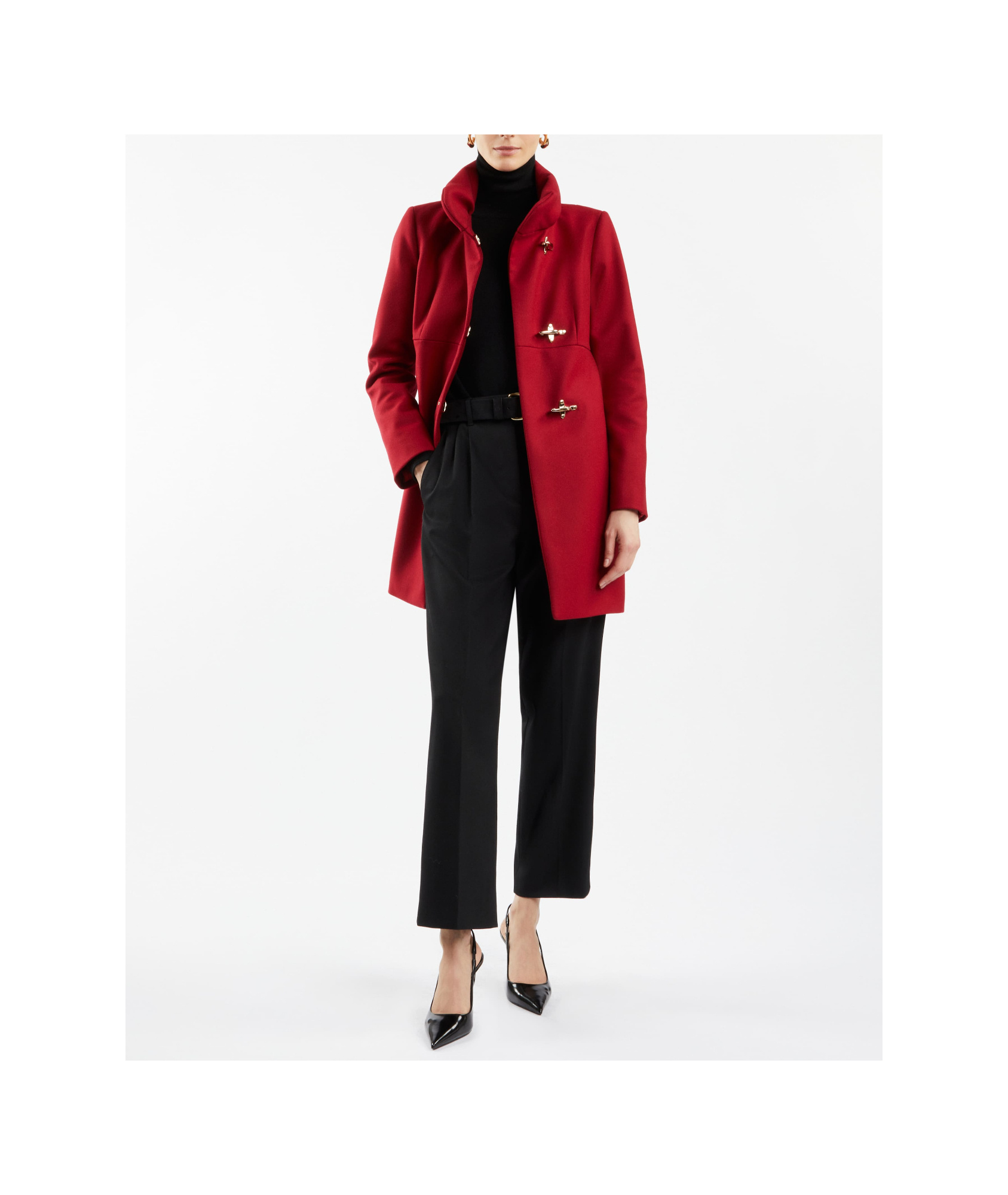 Fay Romantic Coat In Red