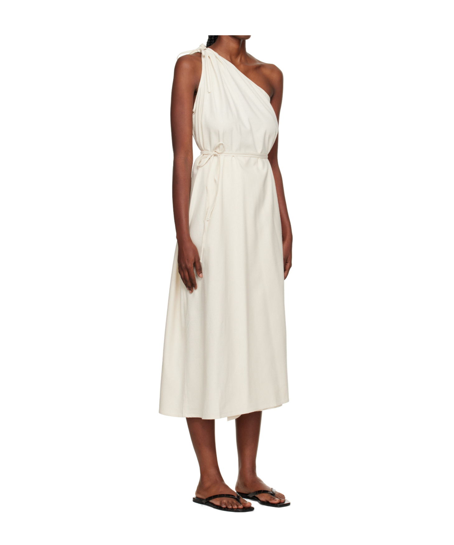 Baserange One Shoulder Dress In White