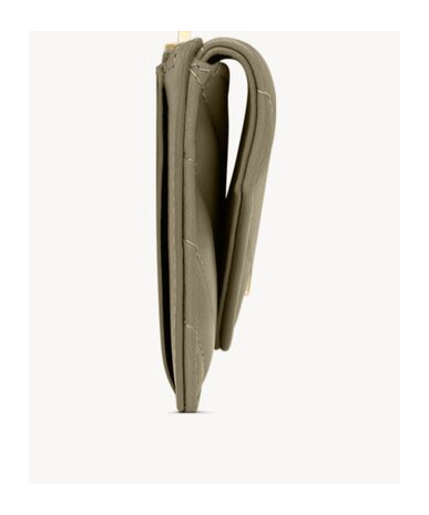 Saint Laurent Cassandre Fragments Flap Card Case In Lambskin