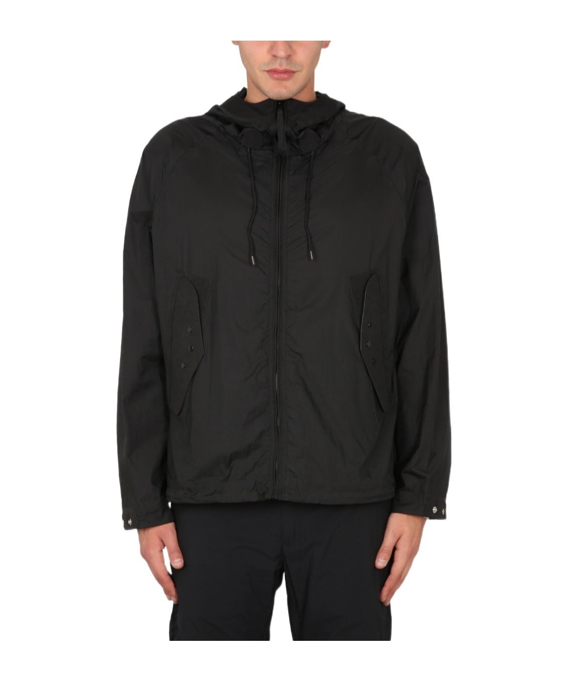 Ten C Combo Bonded Anorak Jacket In Black