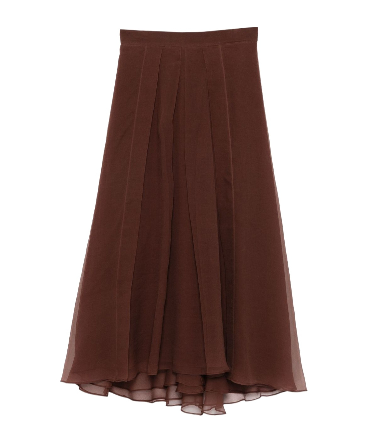 Brunello Cucinelli Long Silk Skirt With A-line Silhouette