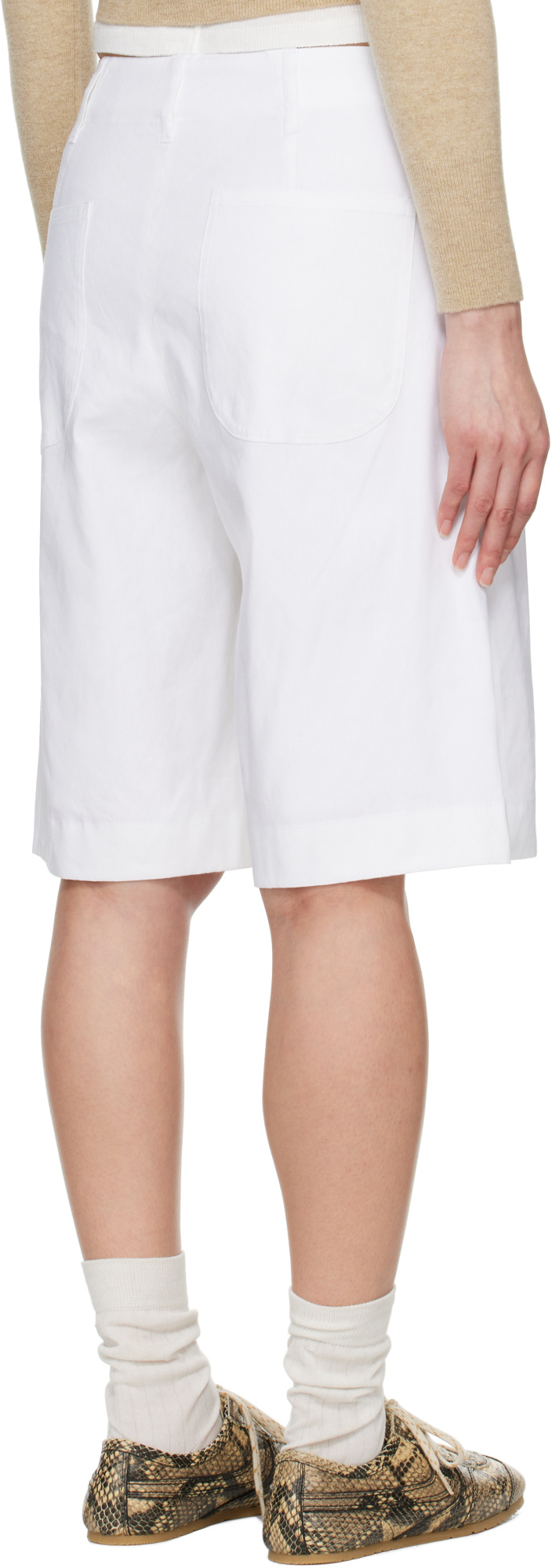 Shop Rag & Bone Banks Linen-blend Shorts In White