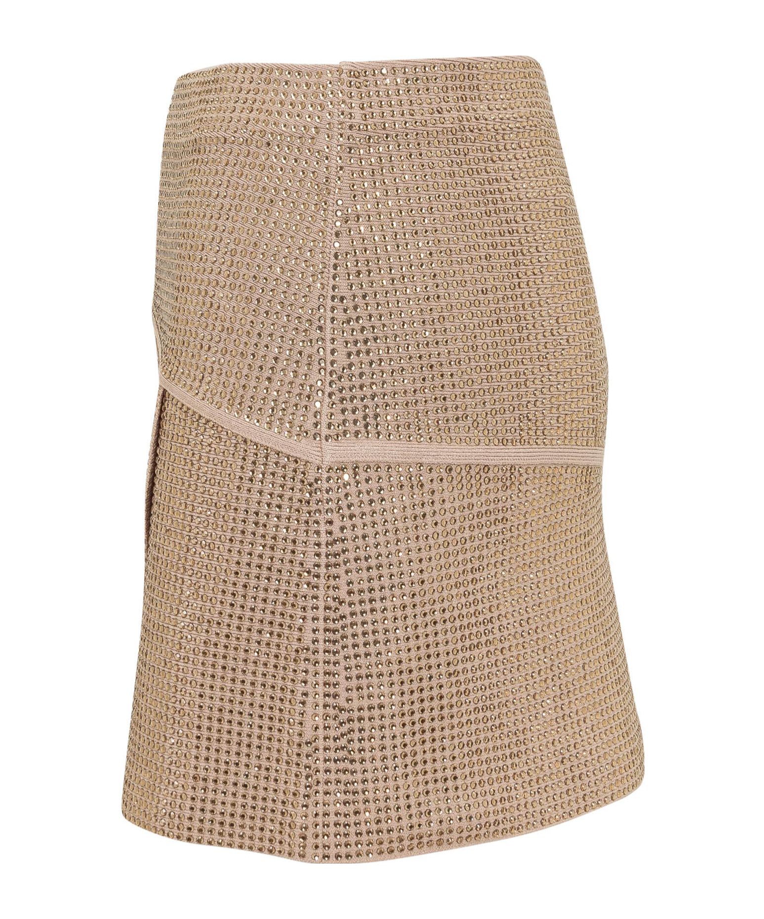 Andreädamo Andreādamo Sequin Knit Skirt In Gold