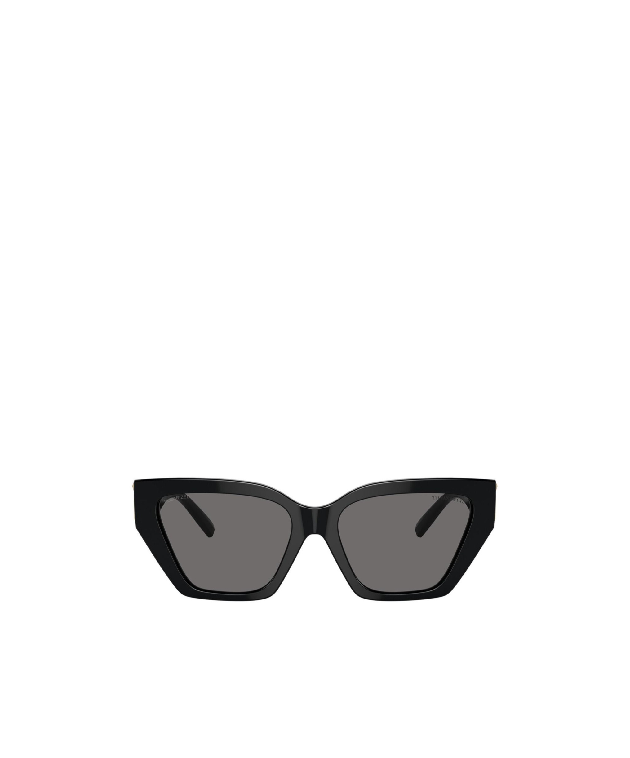 Tiffany & Co Womens Tf4218 Irregular-frame Acetate Sunglasses Black In Gray