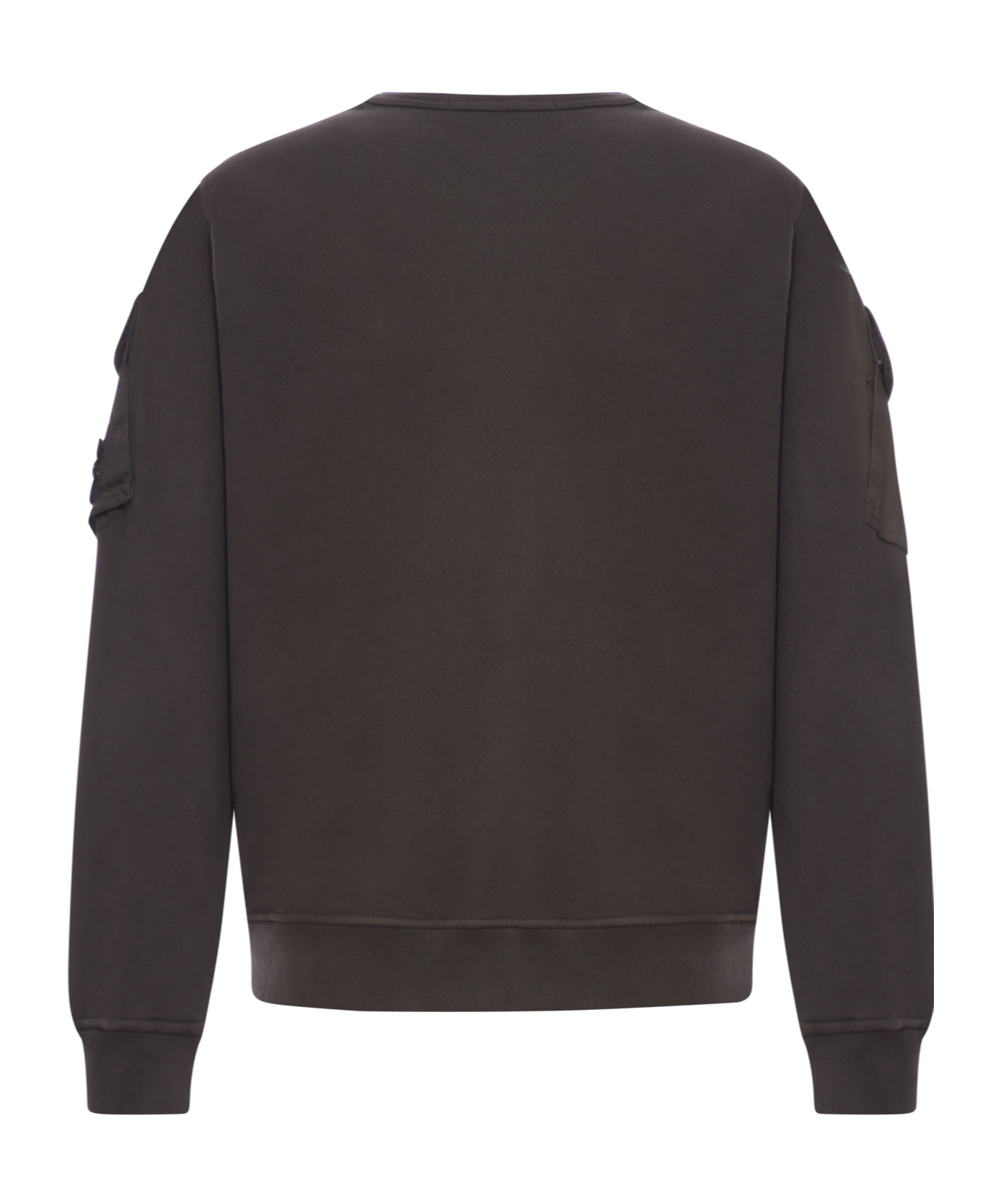 Stone Island Cotton Sweatshirt In Brown