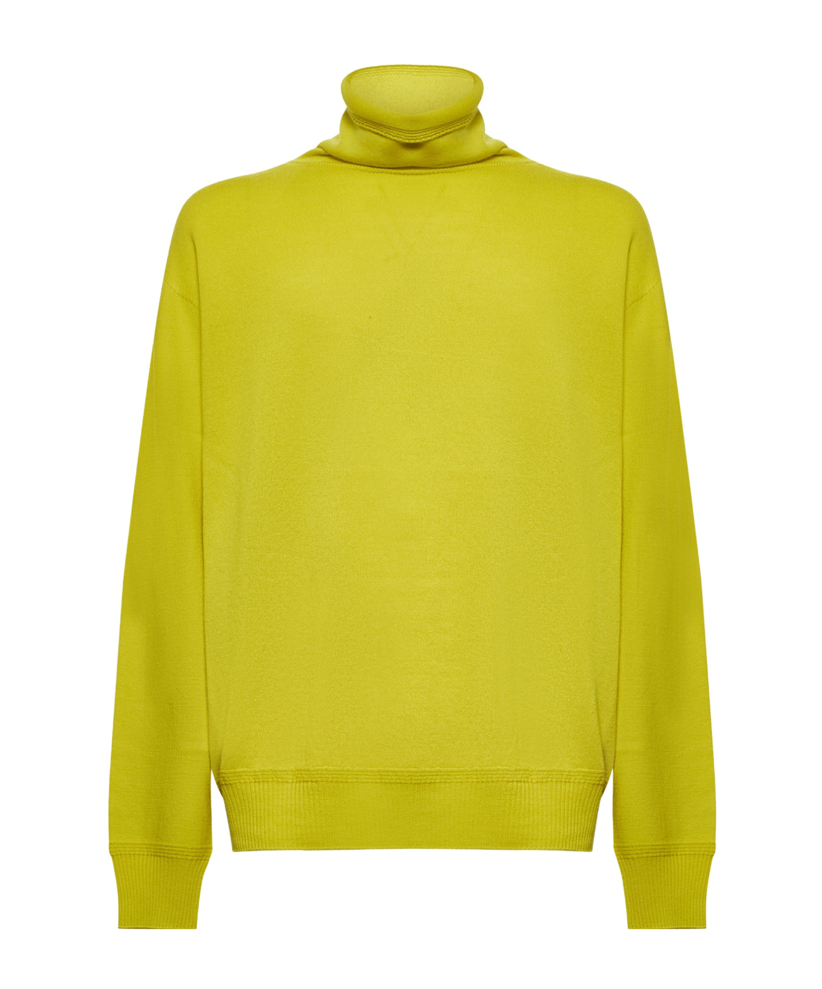 Issey Miyake Homme Plissé Turtleneck Long-sleeved Jumper In Yellow