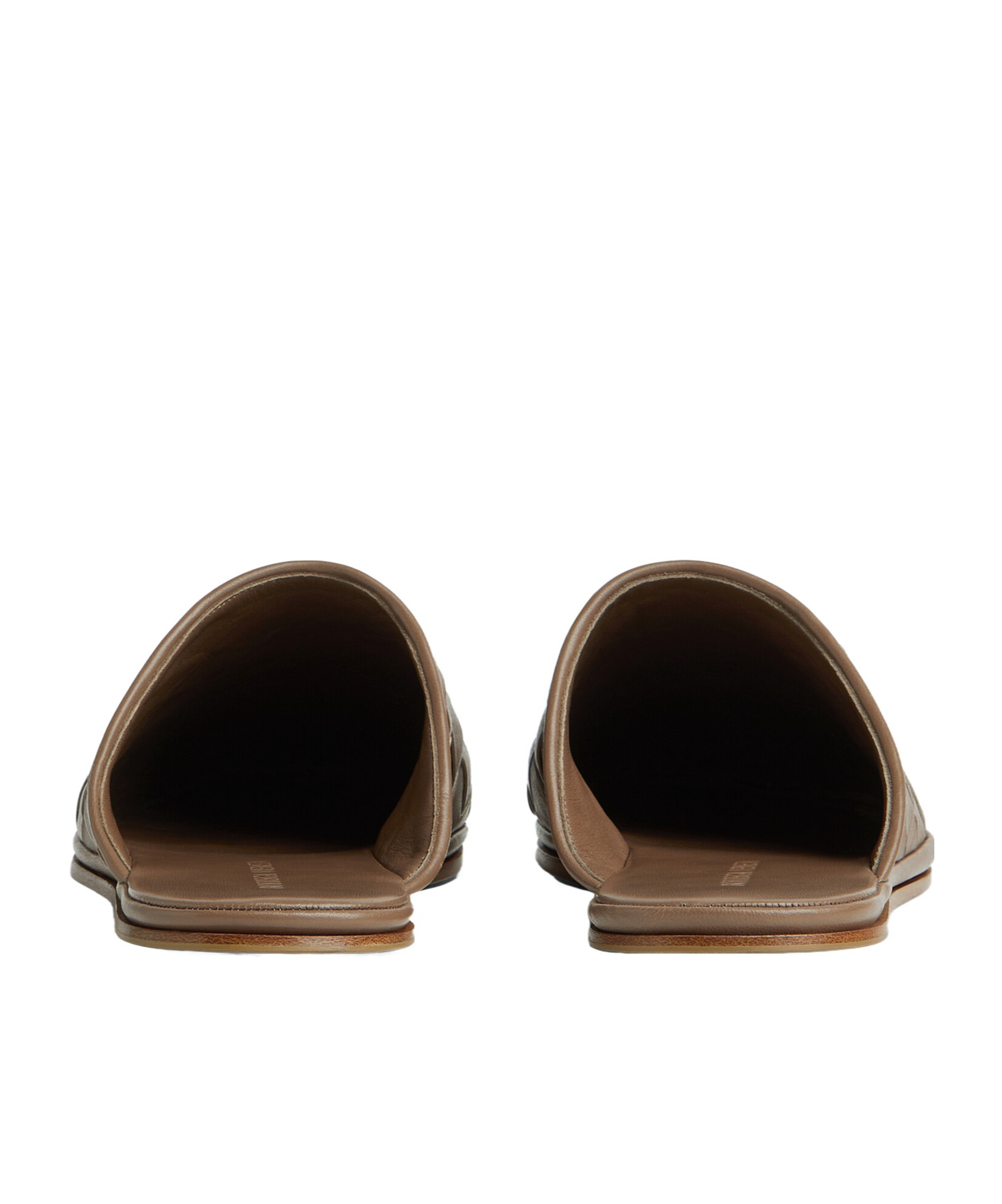 Bottega Veneta Woven Lambskin Leather Slip-on Mules In Brown