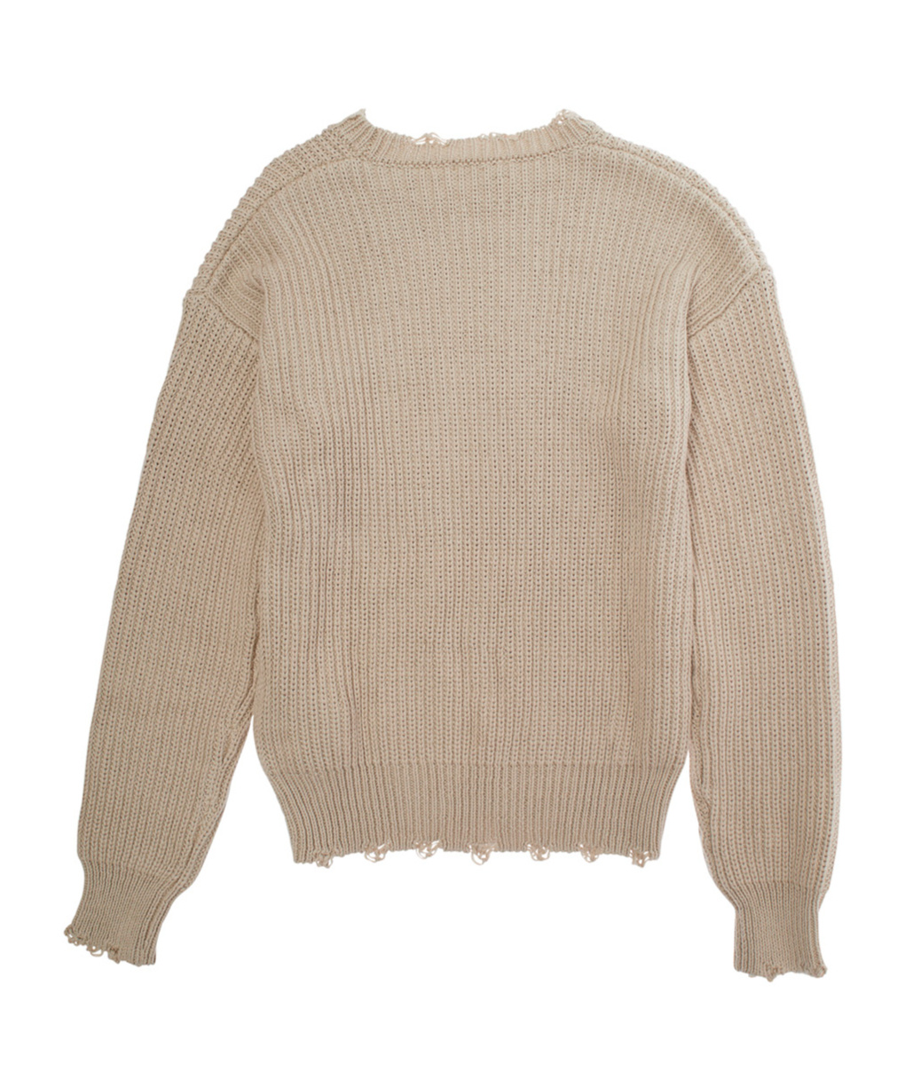 Shop Dsquared2 Crew Neck Sweater In Beige
