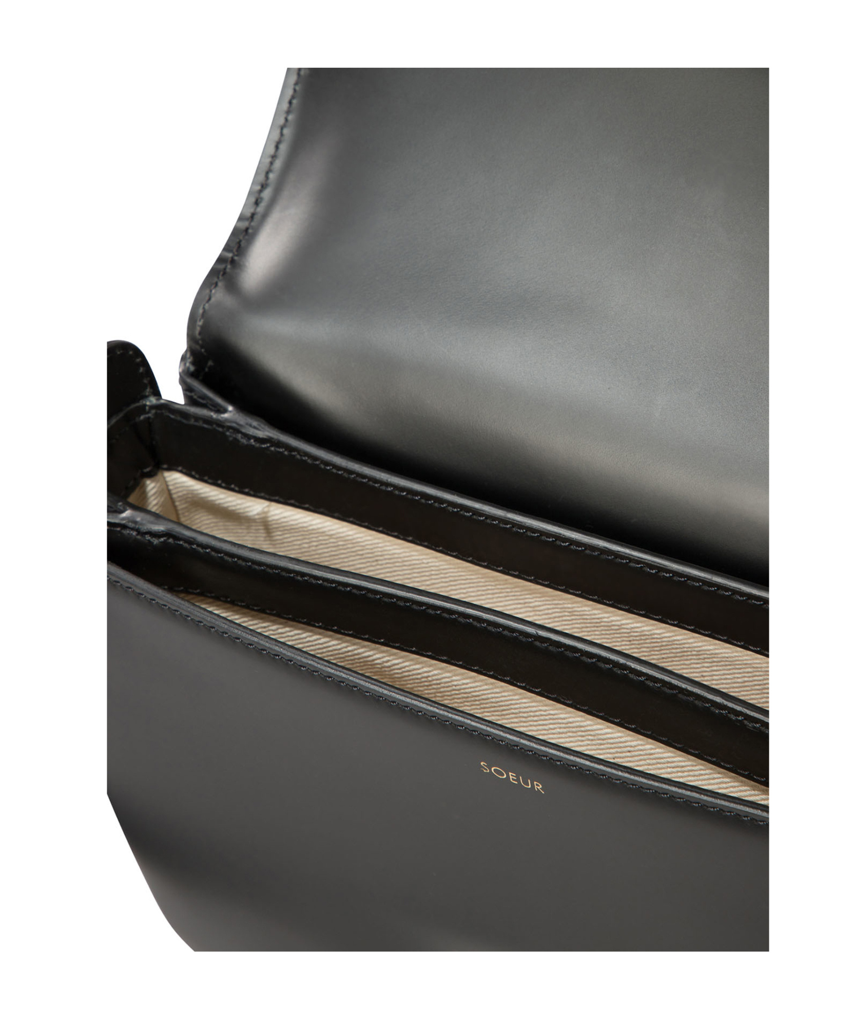 Soeur Flip Shoulder Bag In Black
