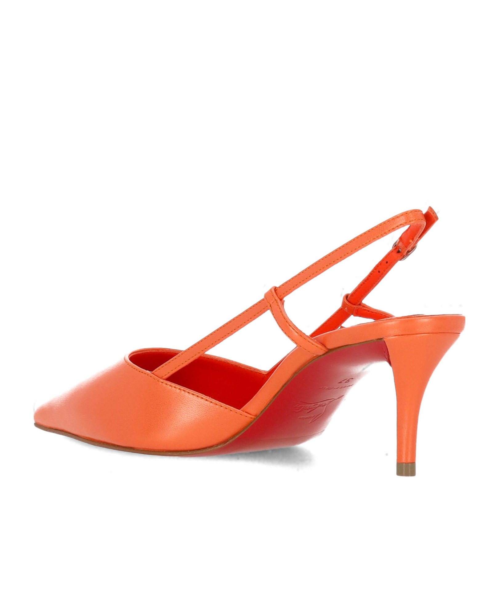 Christian Louboutin Pointed High Heel Sandals In Orange