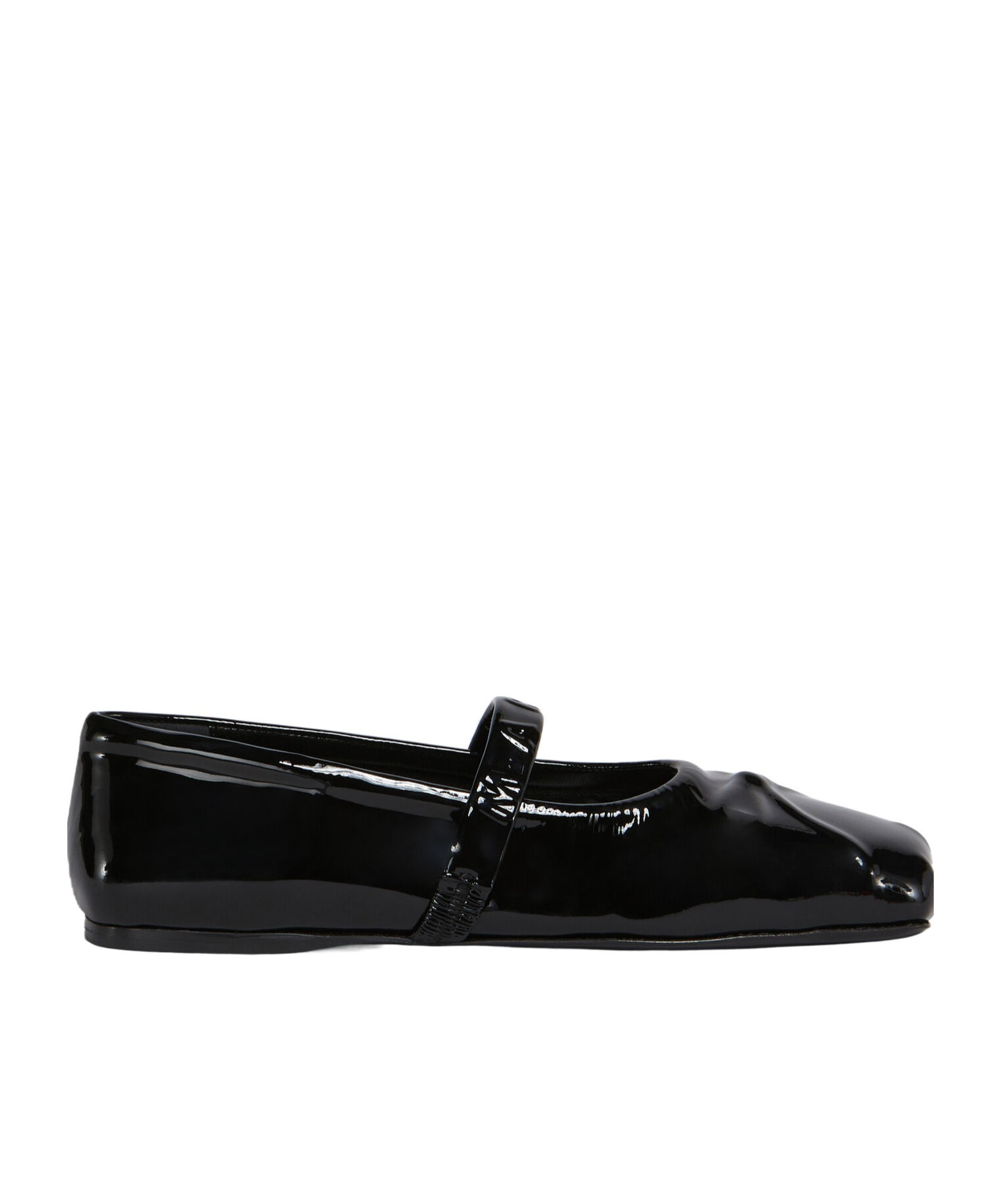 Marni Black Ballerinas With Embossed Bow Detail On The Front In Leather Woman In Black