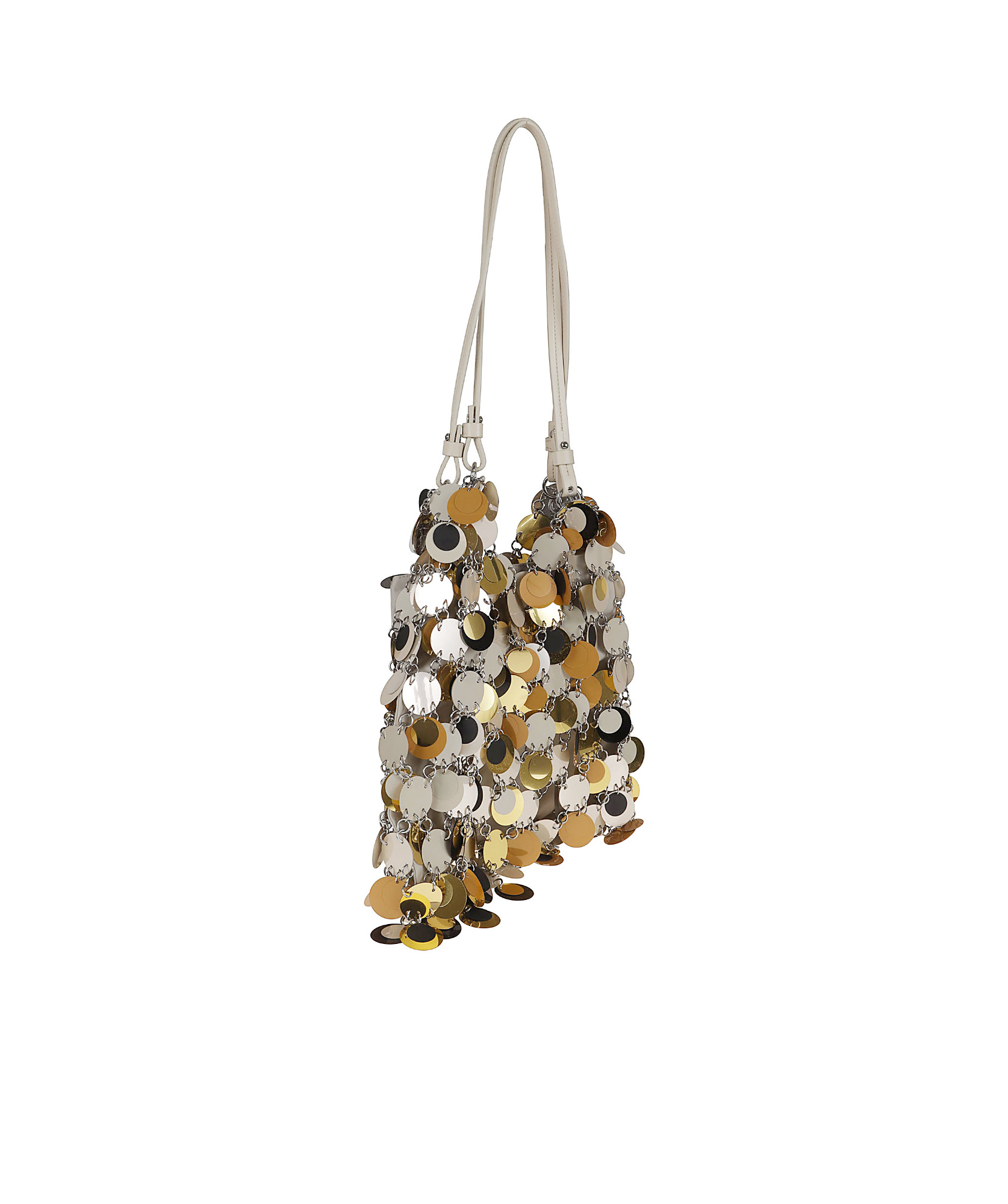 Rabanne Sequinned Shoulder Bag In Nude