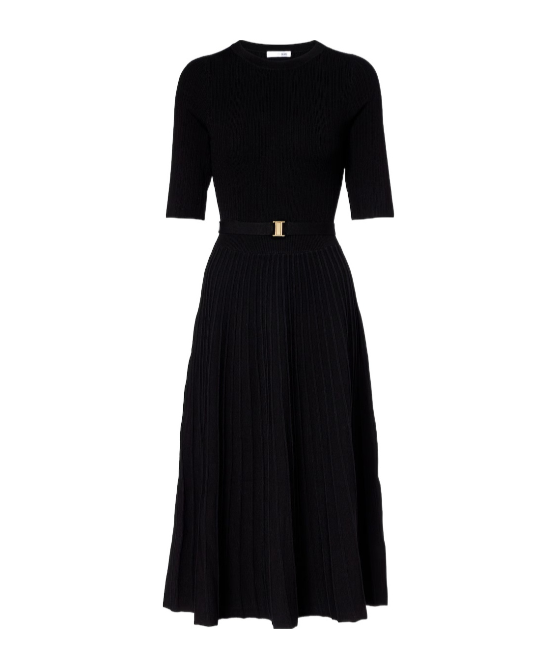 Veronica Beard Elthea Knitted Midi Dress In Black