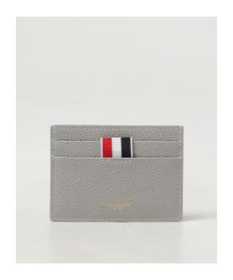 Thom Browne Leather Card Holder In White