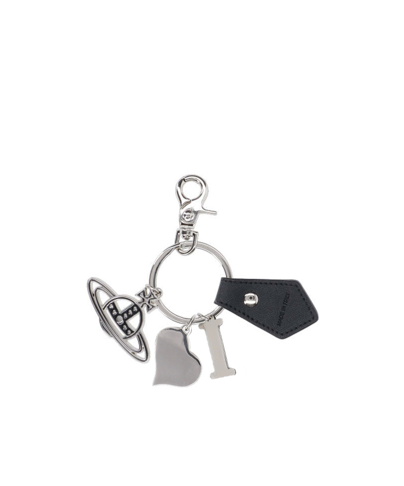 Vivienne Westwood Heart Charm Metal Keyring Accessory In Black