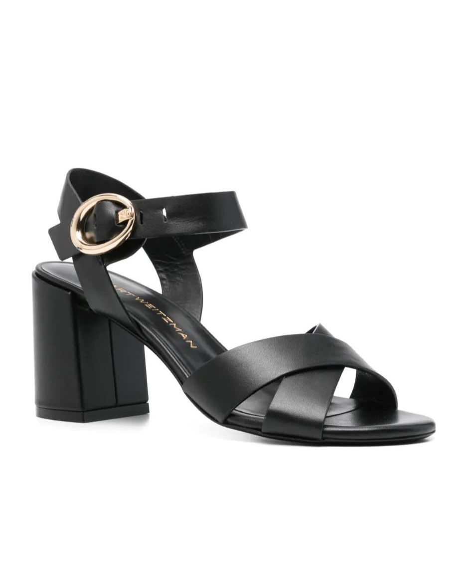 Stuart Weitzman Benni Leather Crisscross Ankle-strap Sandals In Multi