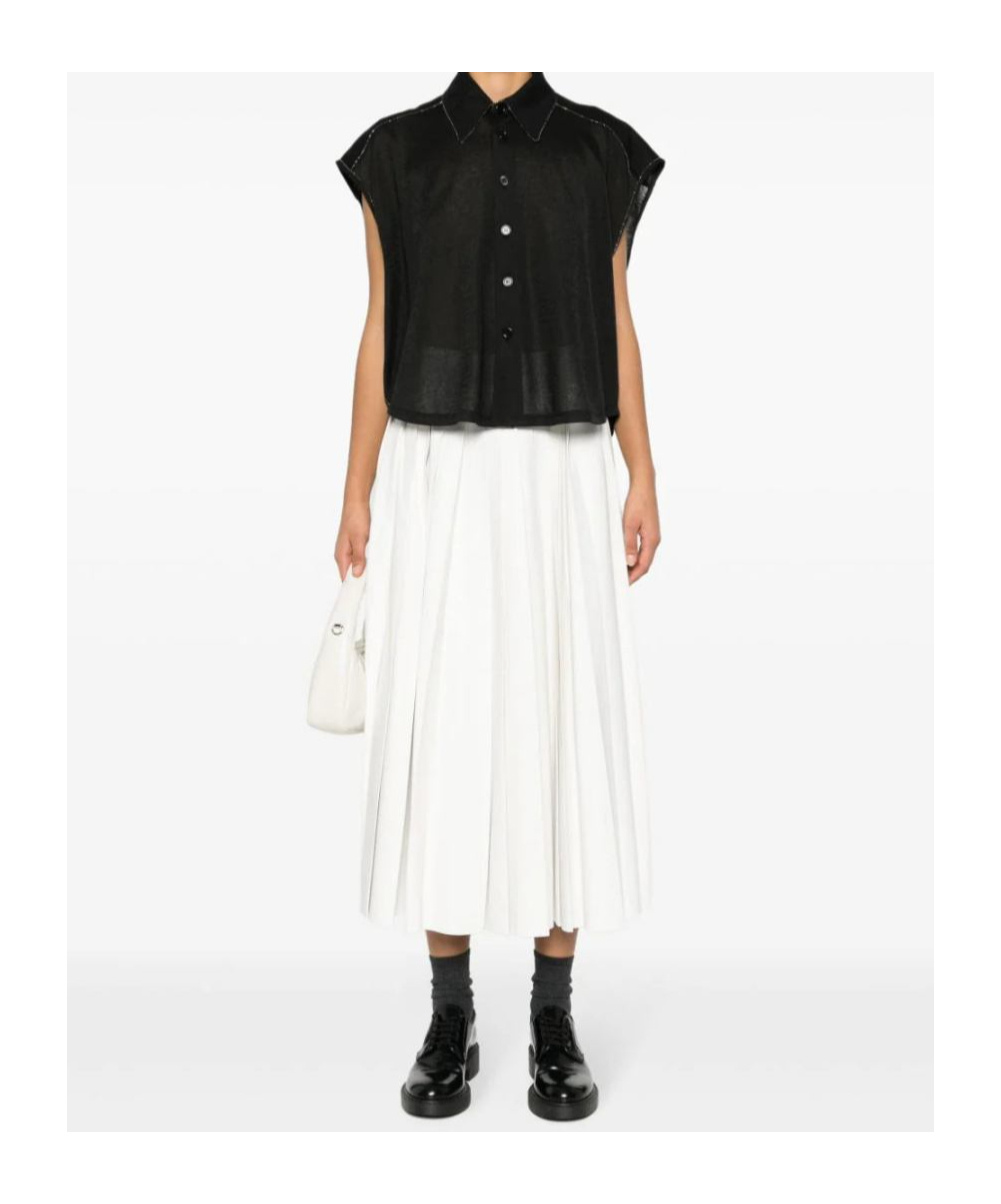 Fabiana Filippi Fine-knit Sleeveless Shirt In Black