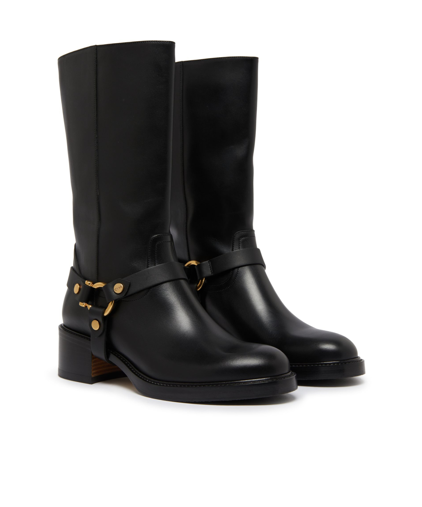 Shop Chloé Dakota Leather Boots In Black