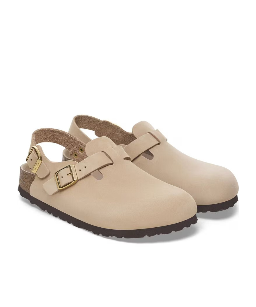 Birkenstock Nubuck Leather Sandals In Neutral