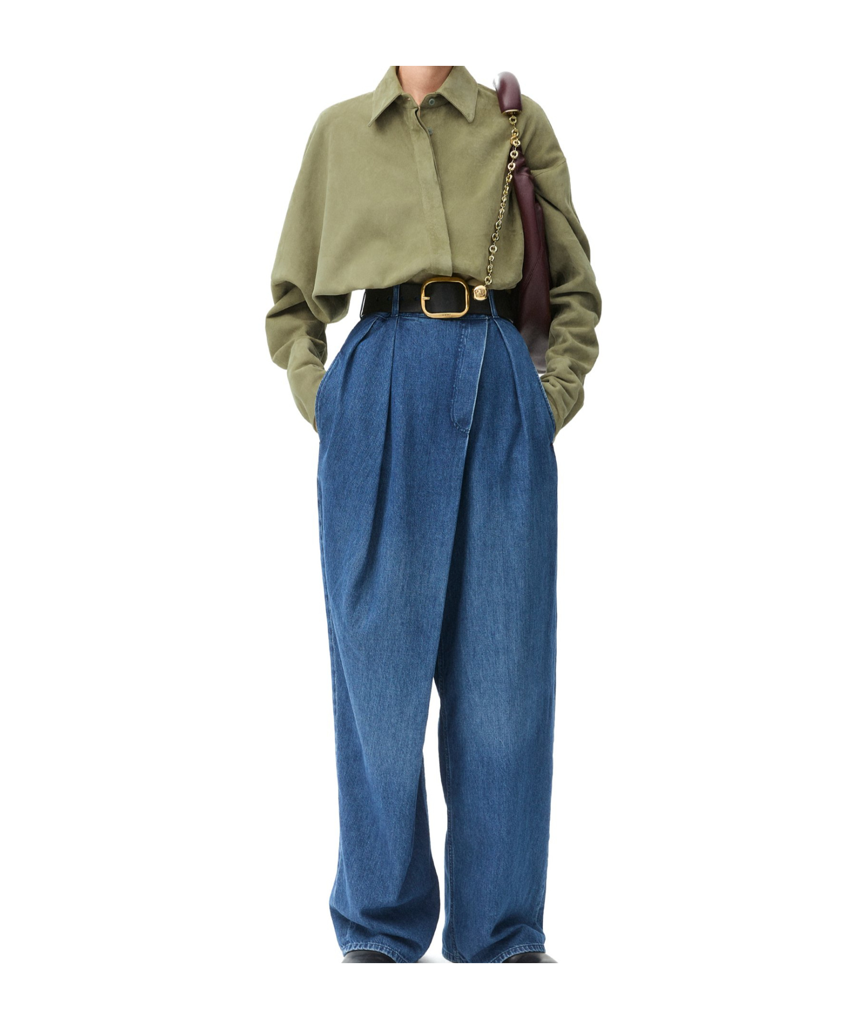 Loewe Draped Shirt In Gray