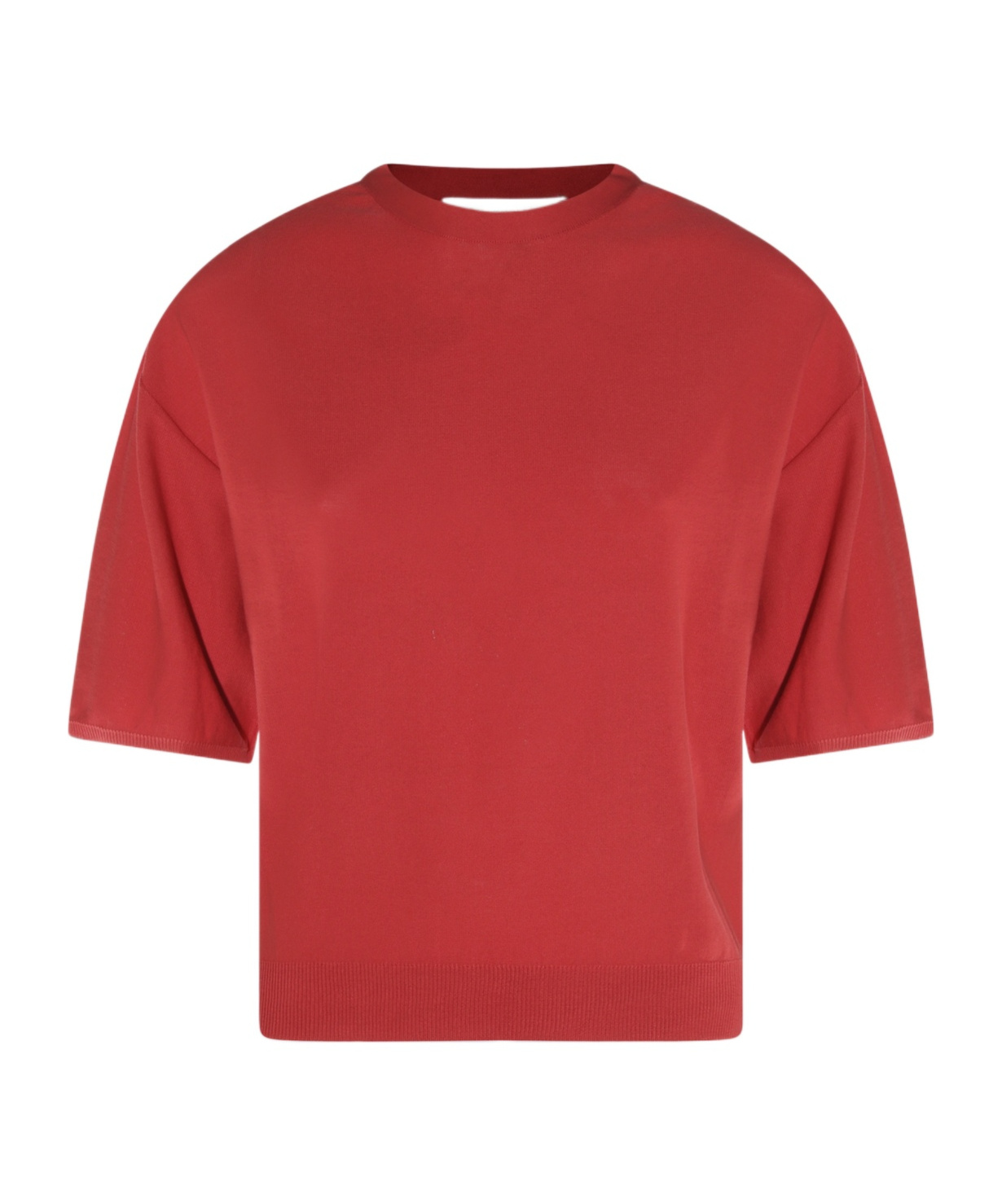 Antonelli Round Neck Short Sleeve T-shirt In Red