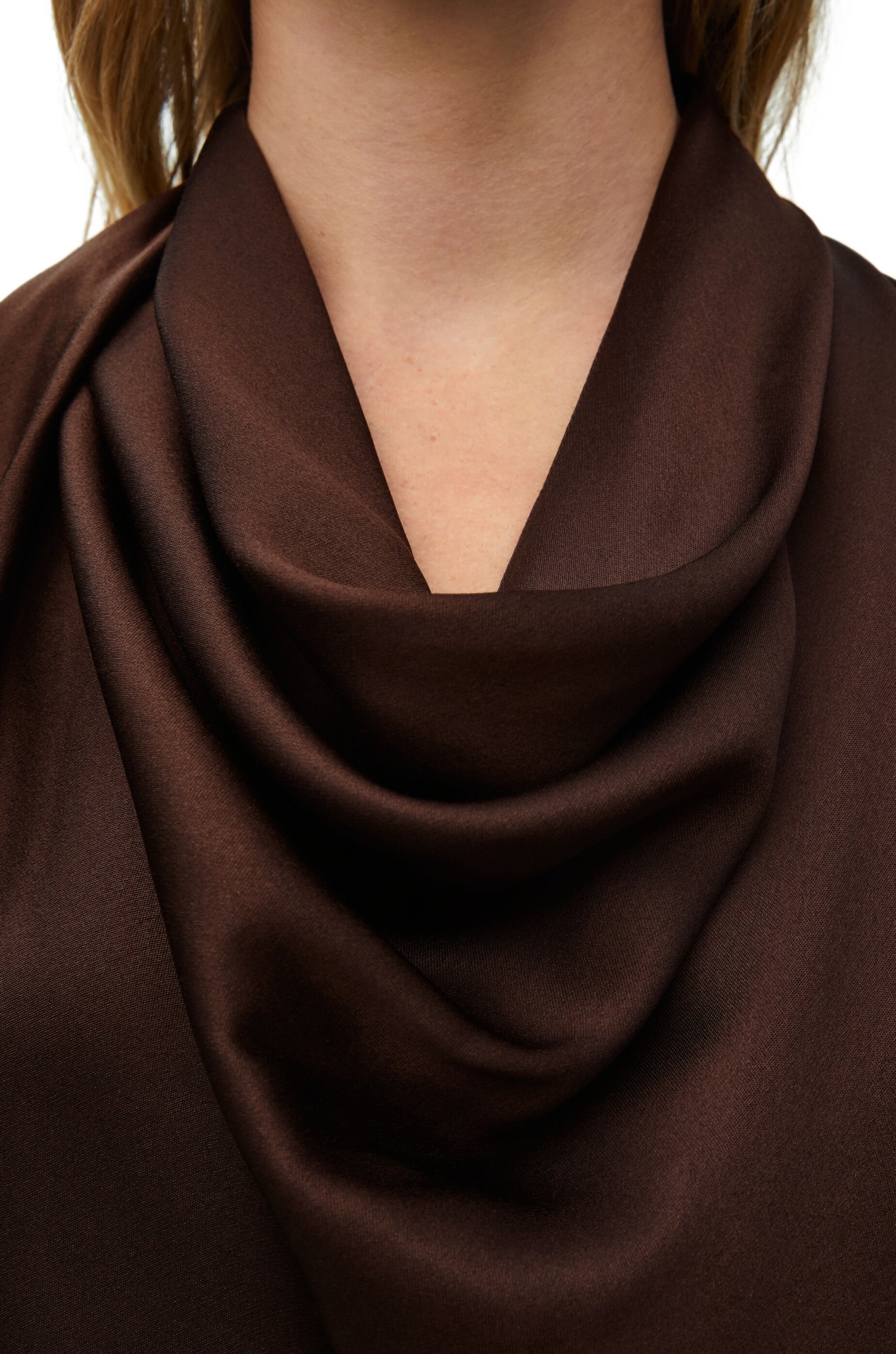 Loewe A Dress With A Knot And A Neck. In Black
