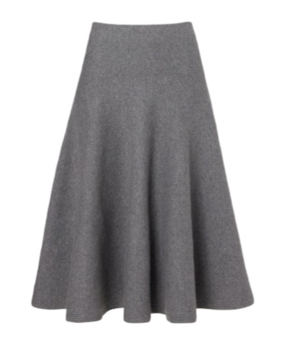 Alaïa Womens Gris Chine Low-rise Knitted Mohair-wool Circle Midi Skirt In Multi