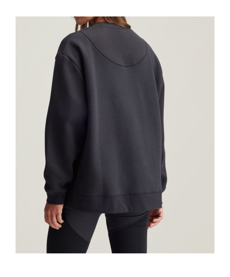 Adidas By Stella Mccartney Logo-print Organic-cotton Sweatshirt In Black