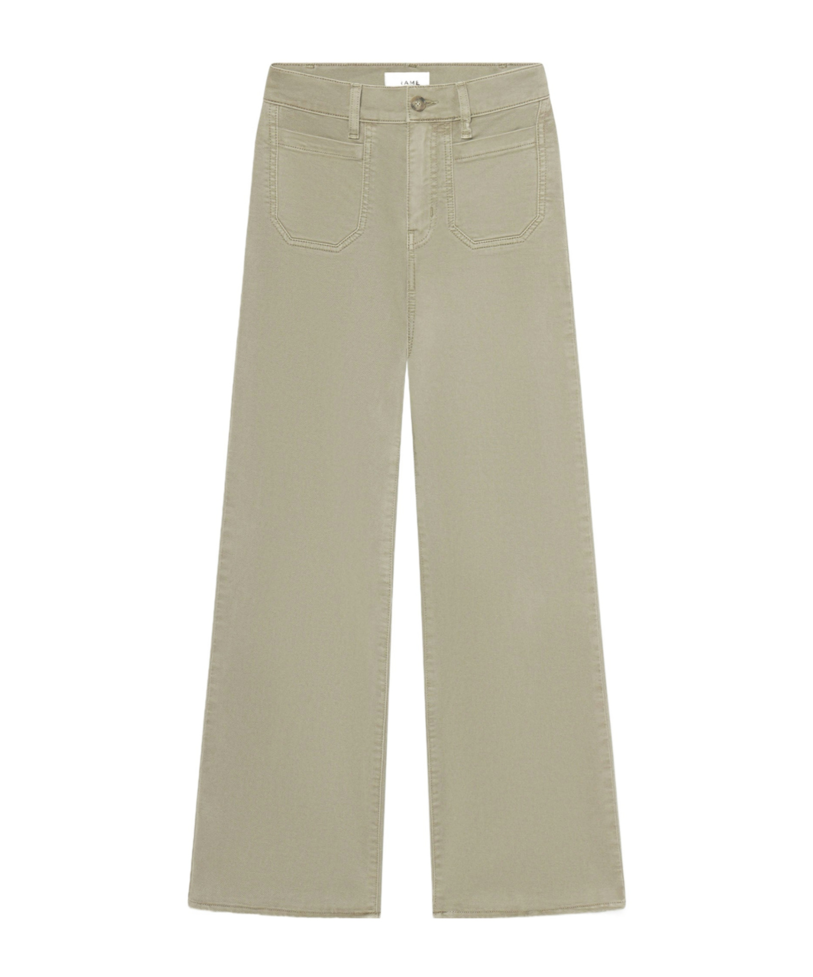 Frame High-waisted Wide-leg Jeans In Brown