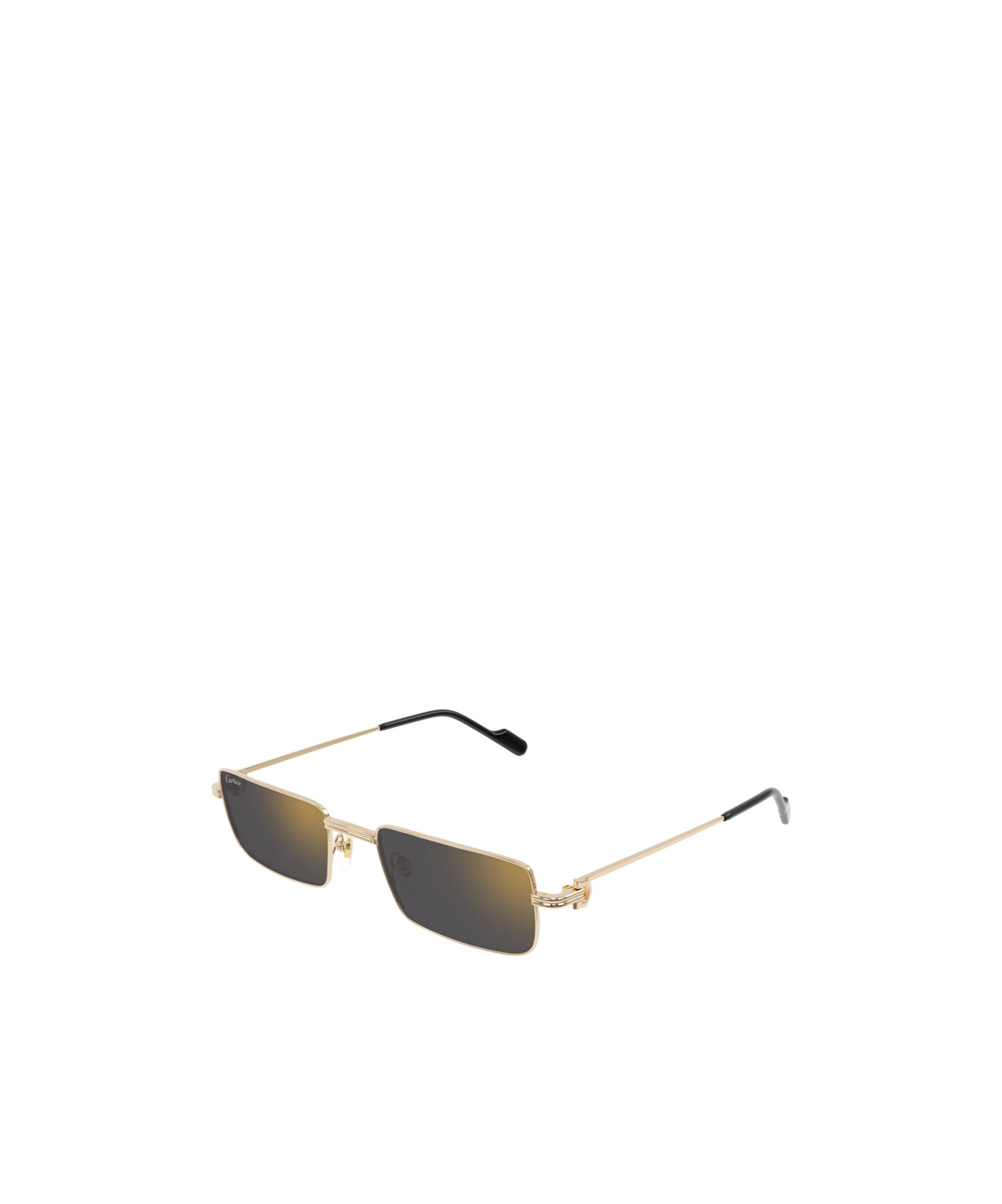 Cartier Rectangular Frame Sunglasses In Black