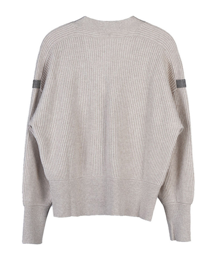 Brunello Cucinelli Long-sleeved Cardigan In Light Brown