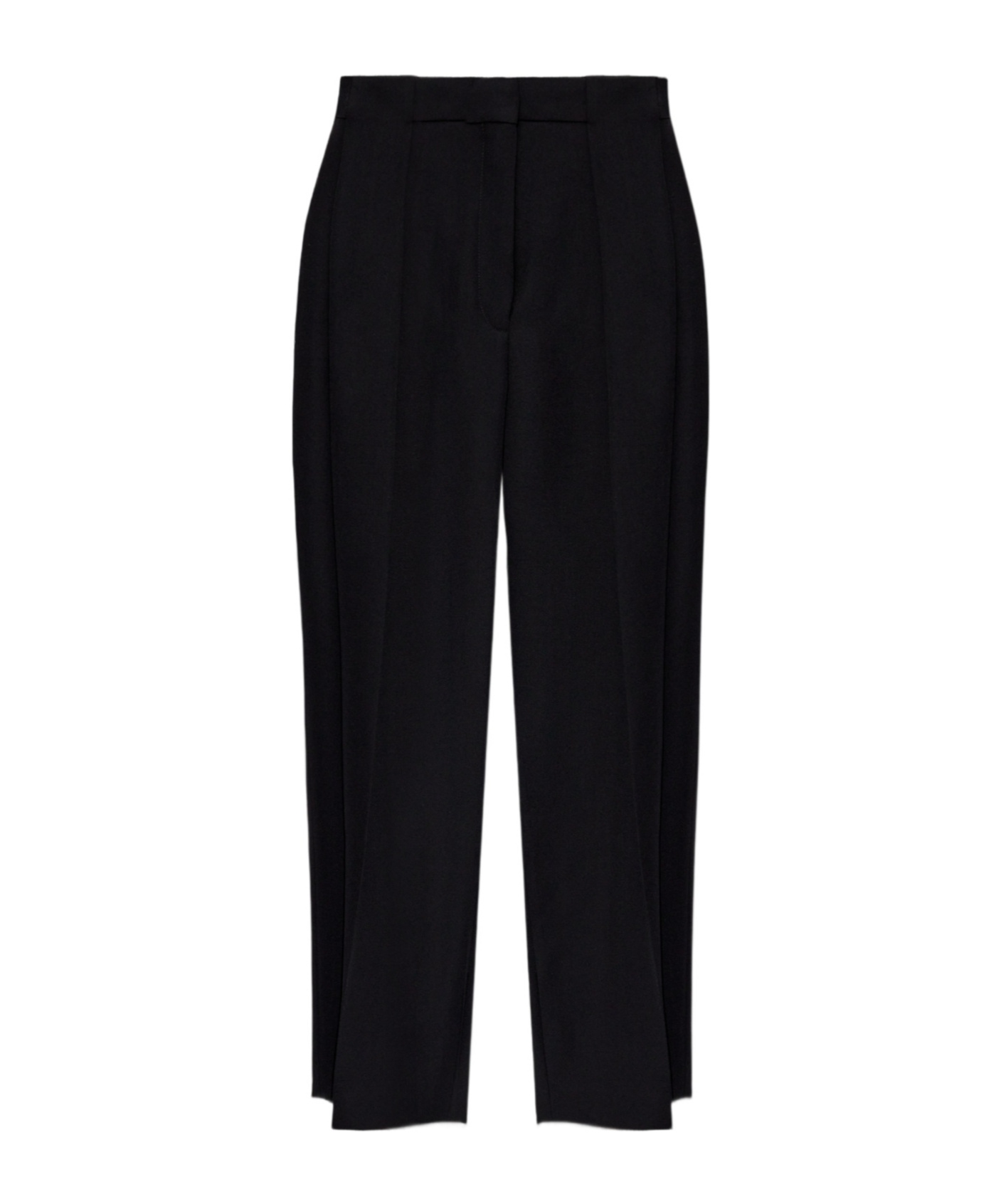 BALMAIN PLEATED GRAIN DE POUDRE TROUSERS