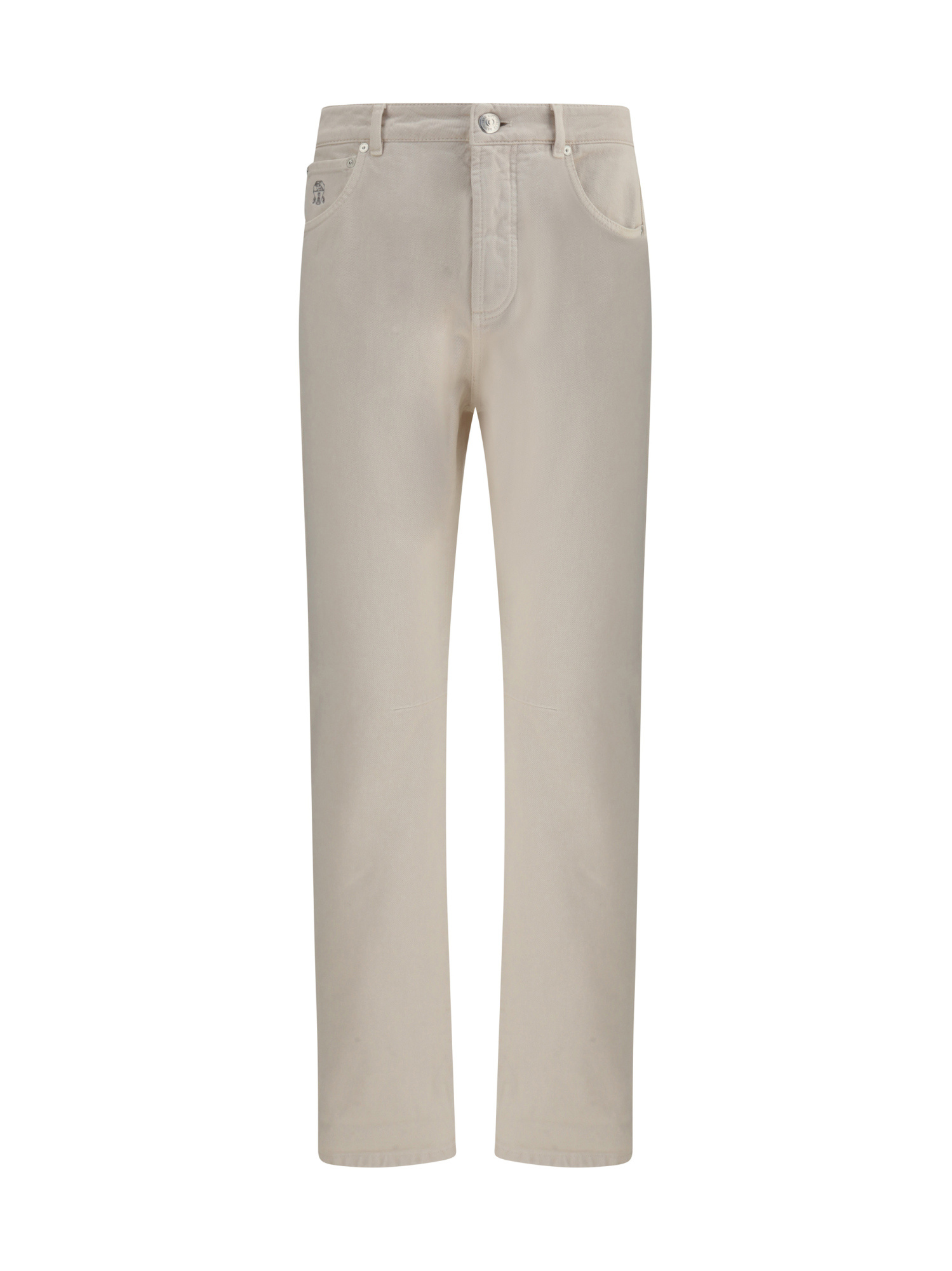 Brunello Cucinelli Jeans With Belt Loops In Neutral