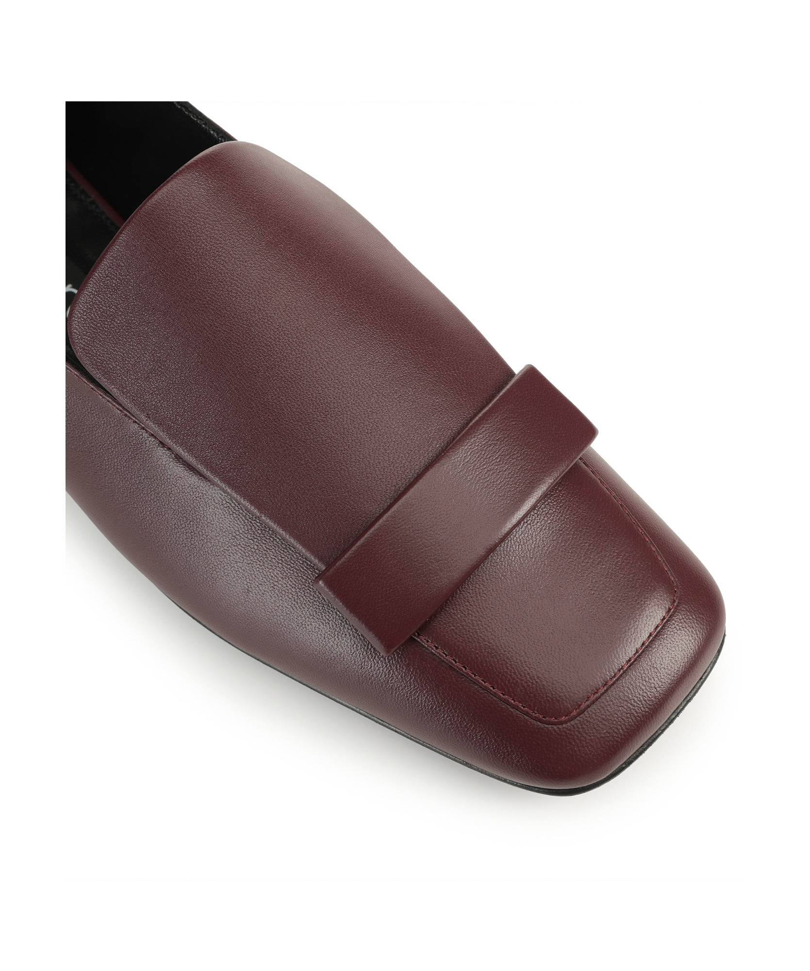 Sergio Rossi Square Head Loafer Shoes In Red