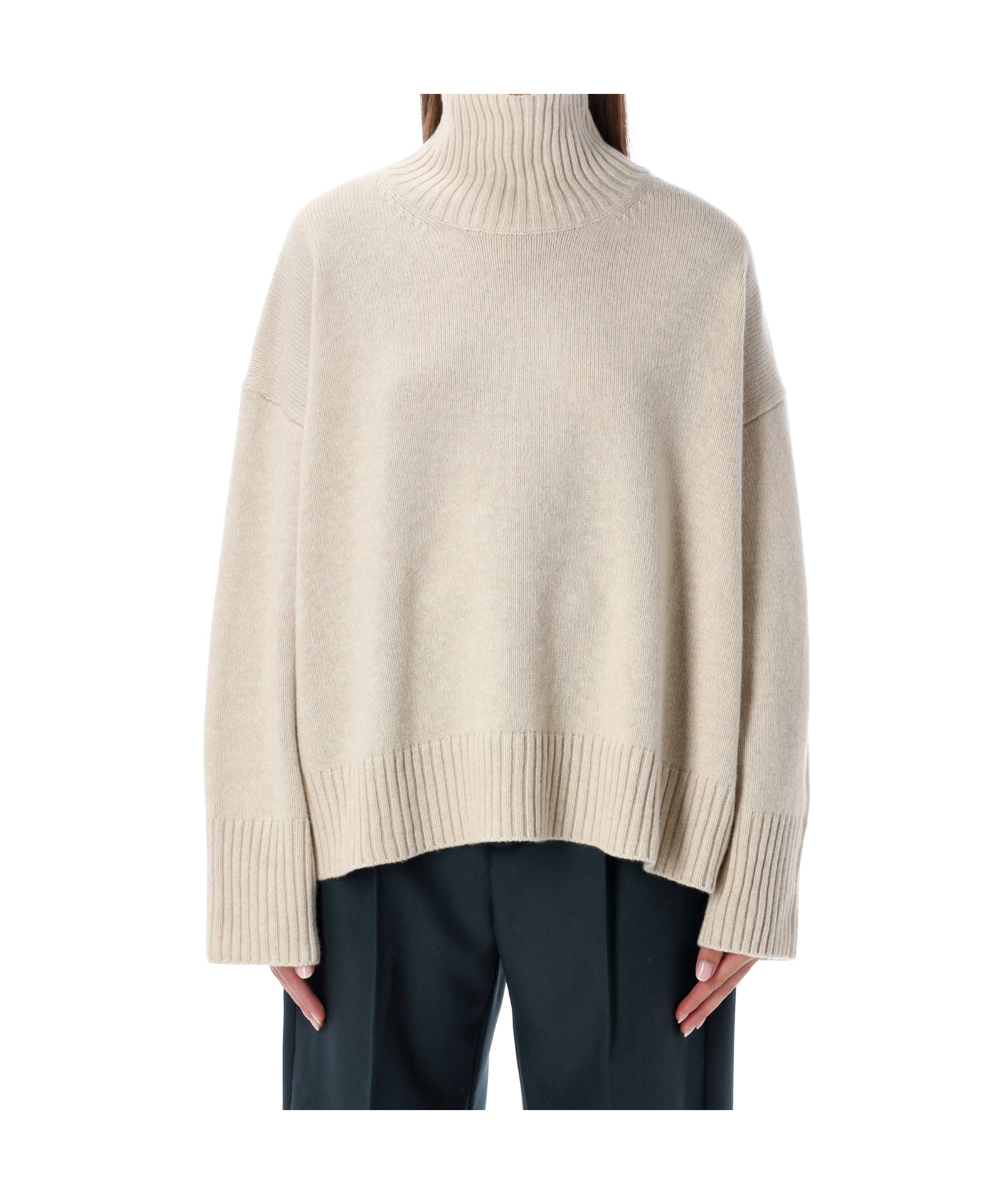 Soeur William High Neck Pullover In Neutral
