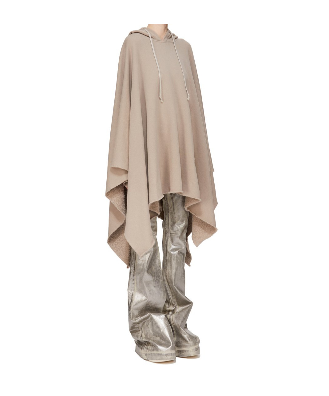 Rick Owens Drkshdw Hooded Cloak In Brown