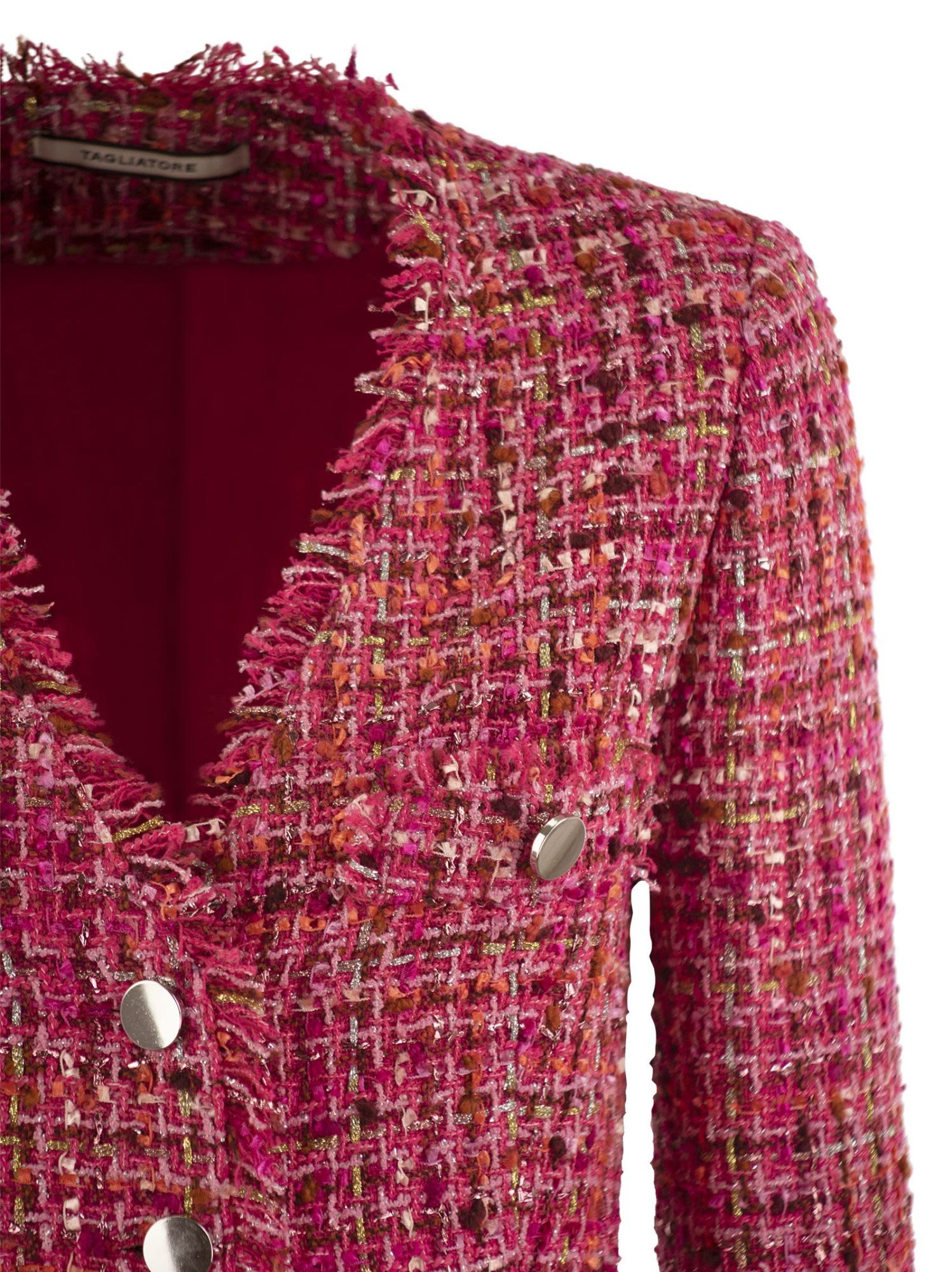 Tagliatore Dharma Tweed Jacket In Red