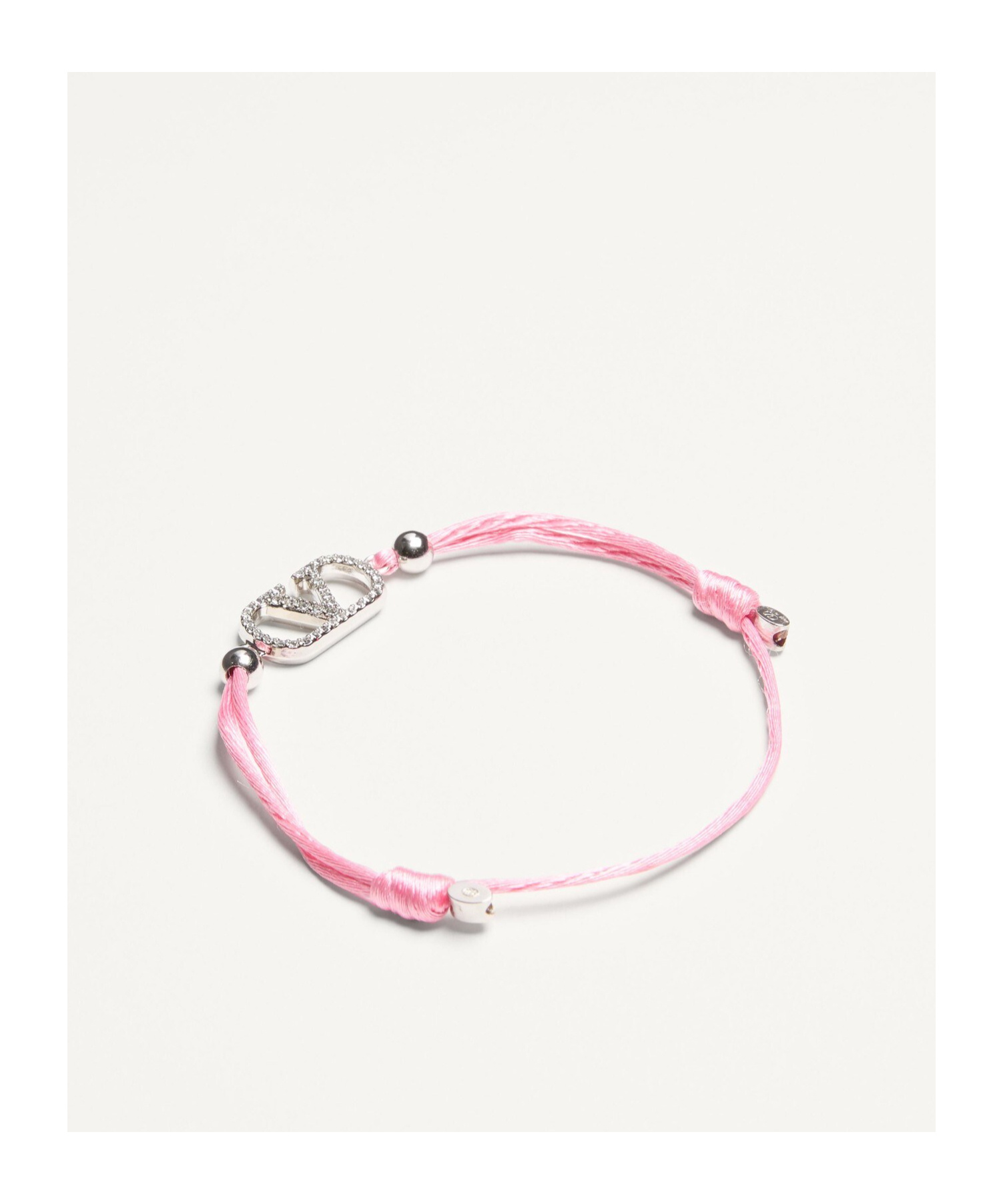 Valentino Vlogo Signature Fabric Bracelet In Pink