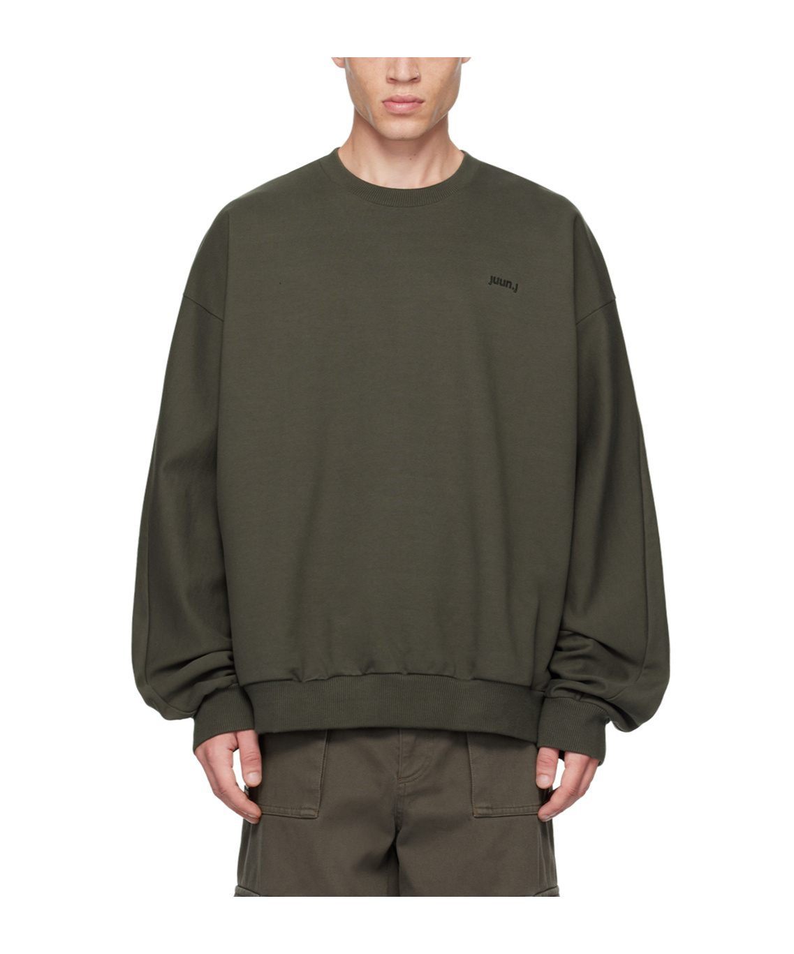 Juunj Gray Crewneck Sweatshirt In Black