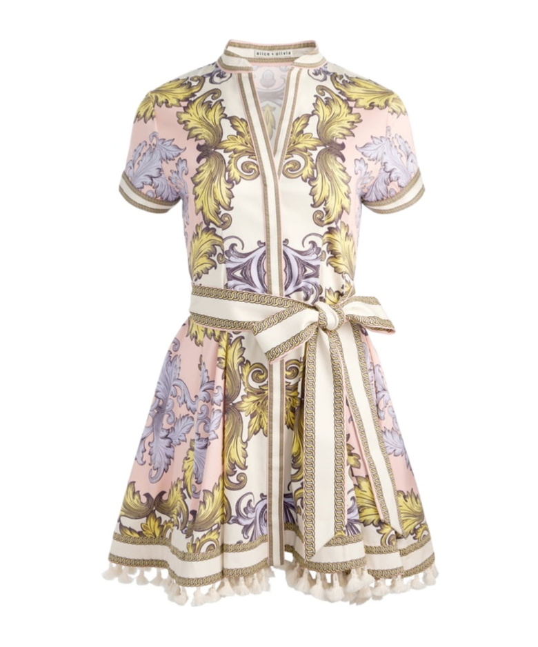 Alice And Olivia Lucy Mini Shirt Dress In Daydreaming And Homesickness