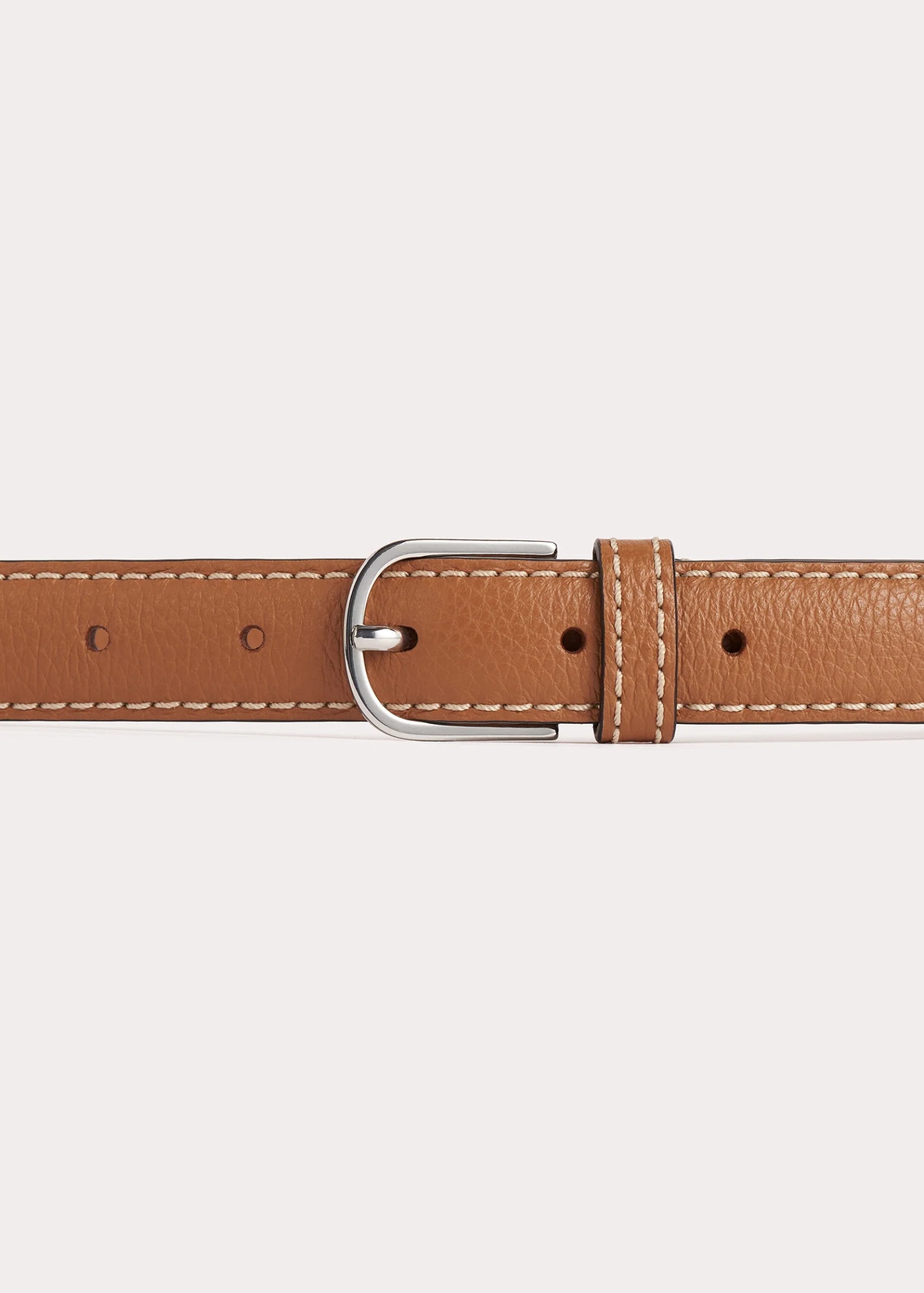 Totême Pebbled Leather Belt In Brown