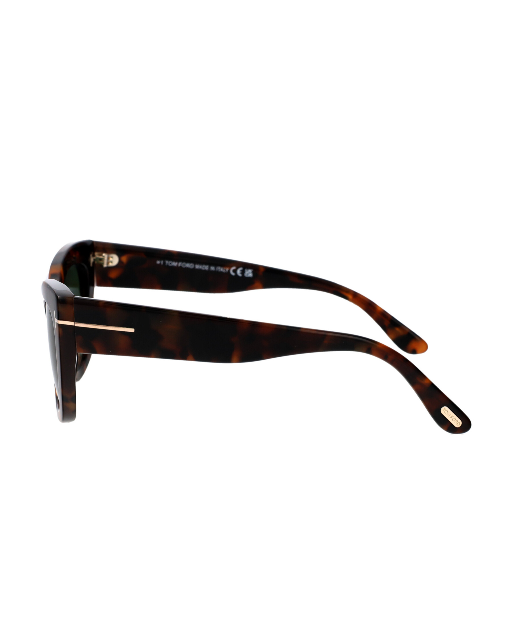 Tom Ford Havana Acetate Sunglasses In Green