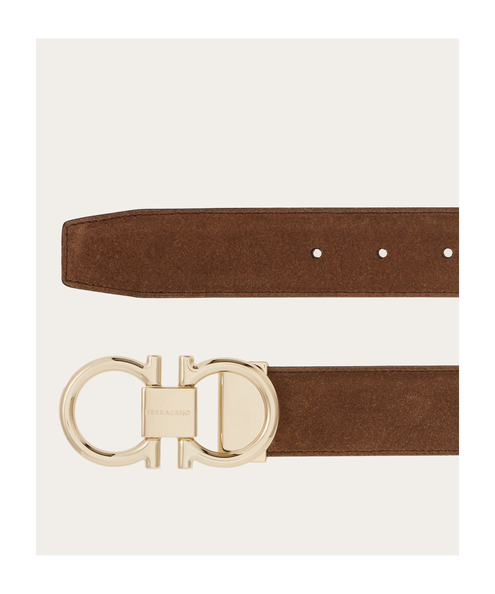 Ferragamo Gancini-buckle Leather Belt In Brown