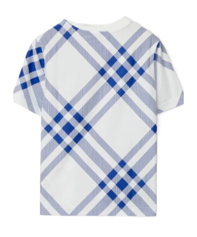 Burberry Checked Cotton T-shirt In White