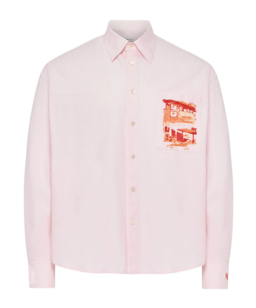 Jw Anderson J. W. Anderson Pastel Pink Oxford Shirt In Pink
