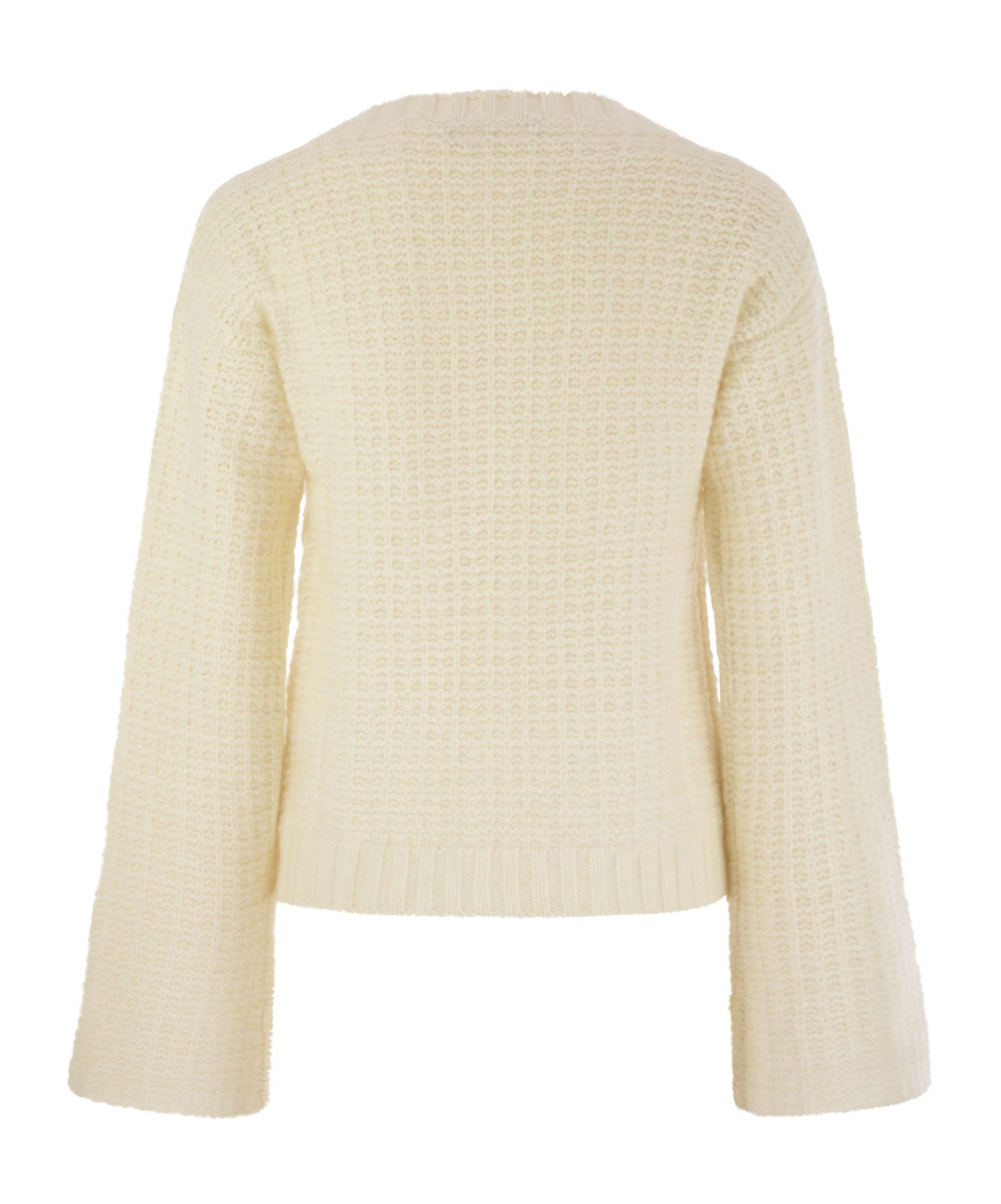 Fabiana Filippi V-neck Sweater In Platinum With Sequins In Neutral