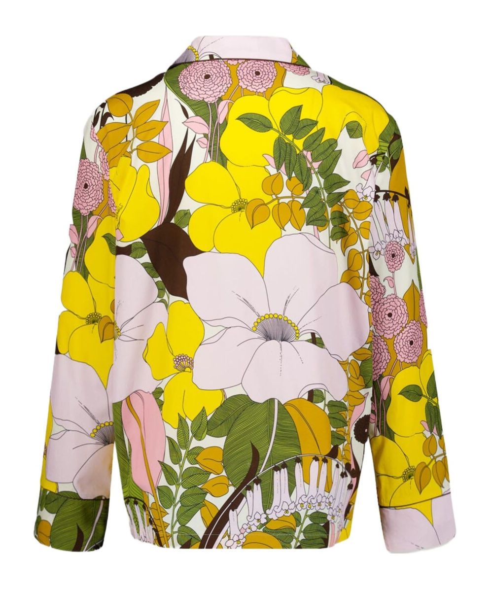 La Doublej Hammock Floral-print Cotton Shirt In Multi