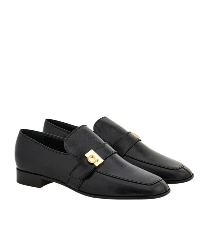 Ferragamo Mocassin Boucle Hug In Black