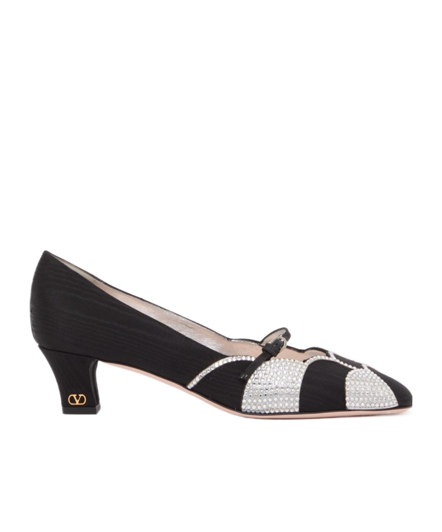 Valentino Logo High Heels In Black